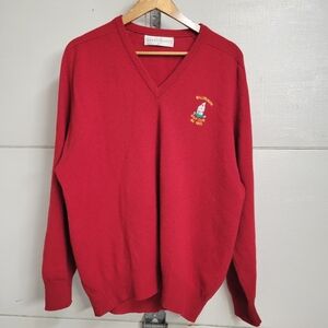 Lyle & Scott Men lambswool Vintage sweater featuring the Ballybunion Golf Club